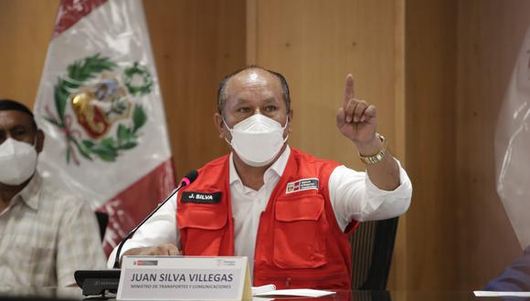 Juan Silva Villegas fue titular del MTC desde el inicio del Gobierno de Pedro Castillo. Foto: MTC