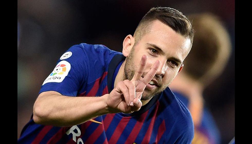 19.- Jordi Alba (Barcelona), en 55.6 millones de dólares. (Foto: AFP)