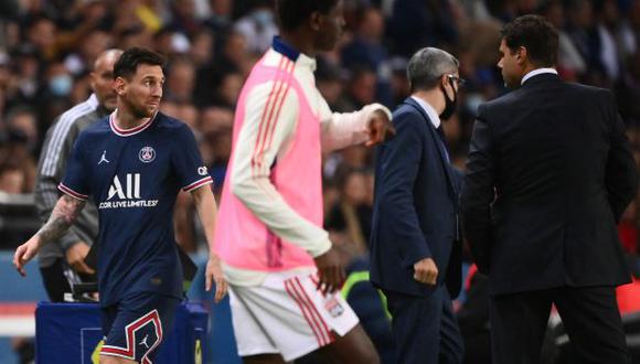 Lionel Messi fue cambiado a los 76 minutos y dejó su lugar a Achraf Hakimi. (Foto: AFP)