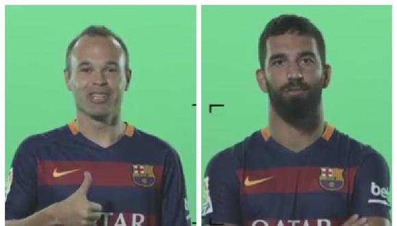 Barcelona: Iniesta y Ardan Turan pasan vergüenza en comercial [VIDEO]