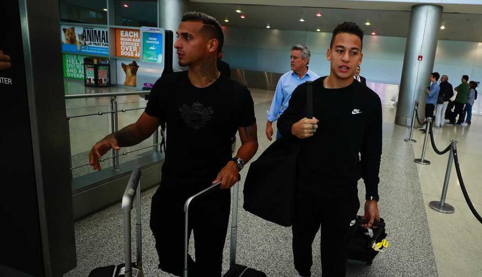 Cristian Benavente, Miguel Trauco, Sergio Peña y Renato Tapia llegaron a Estados Unidos. (Foto: Daniel Apuy - GEC)