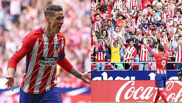 Fernando Torres le dijo adiós al Atlético de Madrid con un 'doblete'