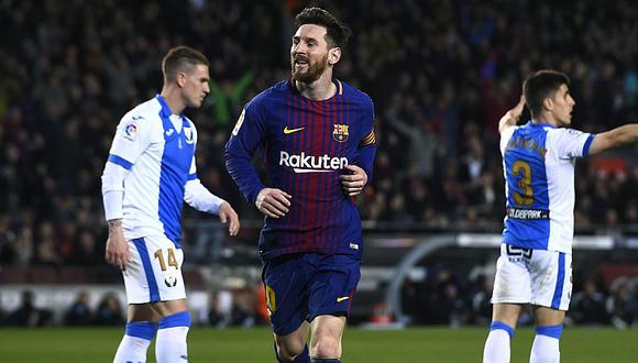 Barcelona venció a Leganés con triplete de Messi