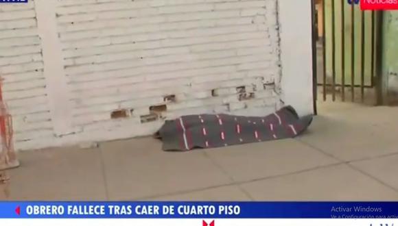 La muerte del obrero Wilber Barrial Córdova (37)  fue instantánea. (TV Perú)