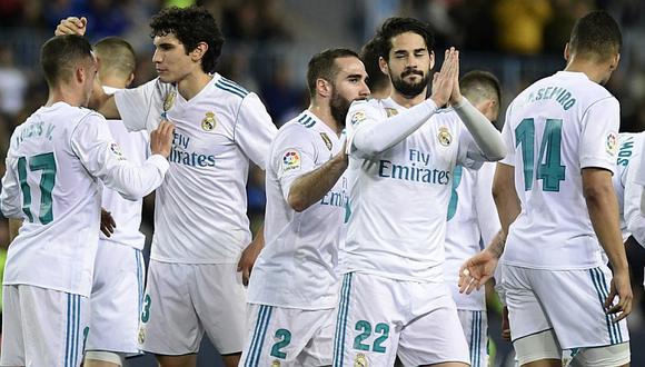Real Madrid venció 1-2 a Málaga sin Cristiano Ronaldo