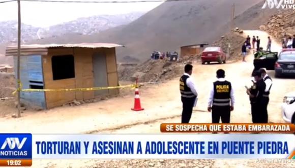 El cuerpo de la menor fue hallado por los vecinos del asentamiento humanos Ampliación Fernando Belaunde Terry. (ATV)