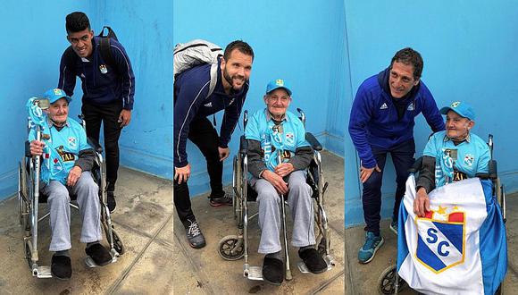 Sporting Cristal cumple sueño a anciano hincha en visitar el Gallardo [FOTOS]