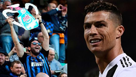 Hinchas del Inter 'trollean' a Cristiano Ronaldo desde la tribuna
