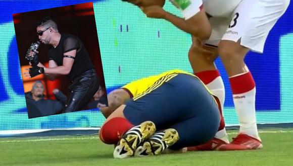 Aldo Corzo habló fuerte con James Rodriguez cuando el colombiano se lamentaba en el piso.