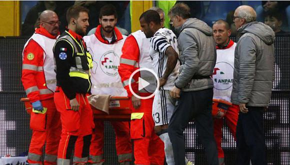 Juventus: Dani Alves se fractura el peroné de la pierna izquierda