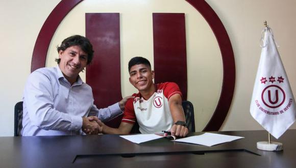Piero Quispe firmó con Universitario hasta el 2025. (Foto: Universitario de Deportes)