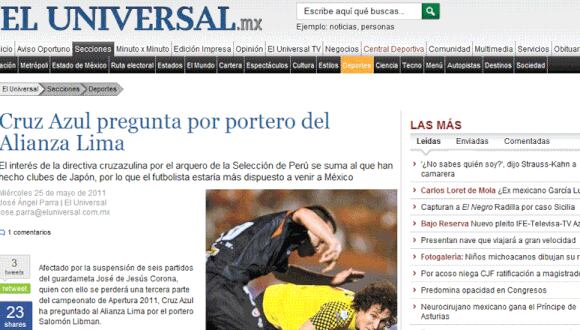 Según prensa se México, el "Mago" recomendó a Libman al Cruz Azul