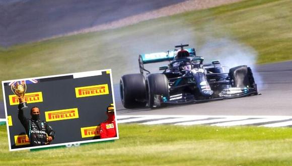 Lewis Hamilton gana premio de Gran Bretaña, en Fórmula 1, con llanta reventada