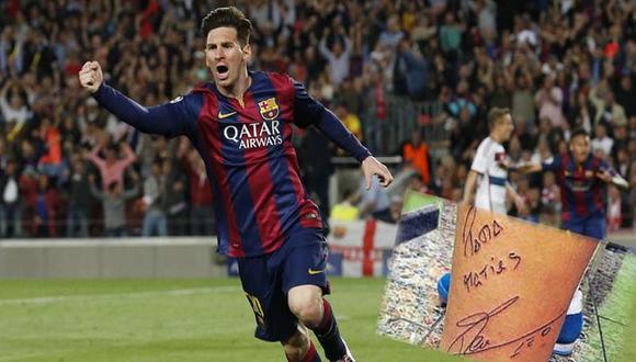 Lionel Messi: Hincha se tatuó en su pierna el autógrafo del crack argentino