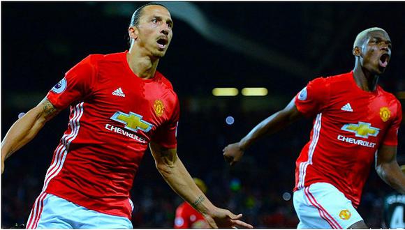 Manchester United: Zlatan Ibrahimovic marcó doblete ante West Bromwich