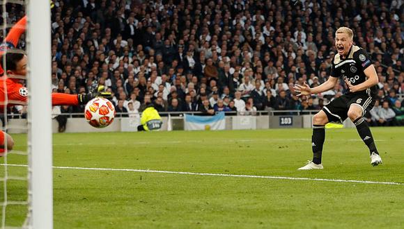 Tottenham vs. Ajax: Van de Beek y el golazo de la sorpresa en Inglatrerra | VIDEO
