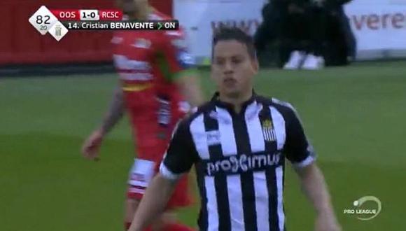 Cristian Benavente jugó en derrota del Charleroi en Bélgica