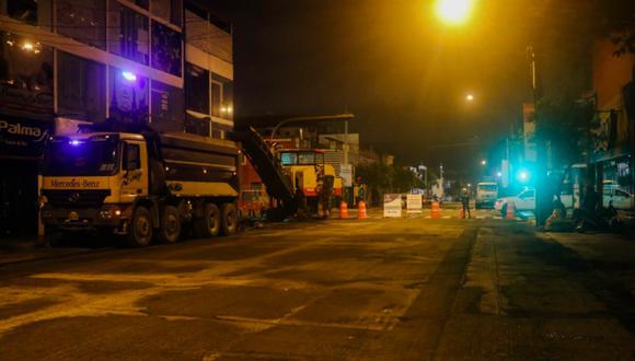 La Municipalidad de Lima indicó que las labores se realizan de 10 p.m. a 5 a.m. para evitar la restricción del tránsito durante horas de gran fluidez vehicular. (Foto: MML)