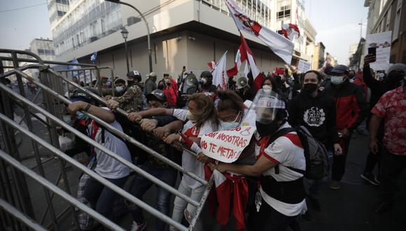 Disturbios en Cercado de Lima. (Foto: Joel Alonzo)