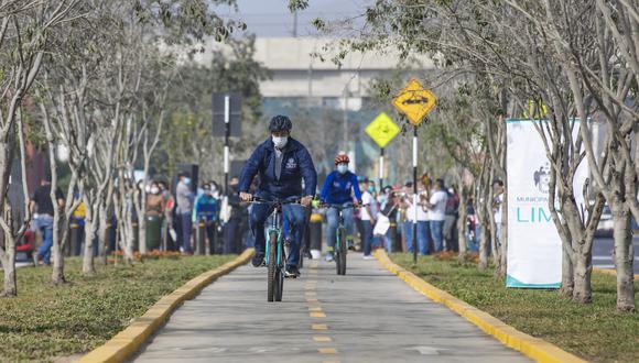 El alcalde de Lima, Jorge Muñoz, entregó la tercera ciclovía en San Juan de Lurigancho. (Foto: Municipalidad de Lima)