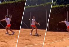 Sorprende en el tenis: Sergio Agüero también brilla en otro deporte | VIDEO
