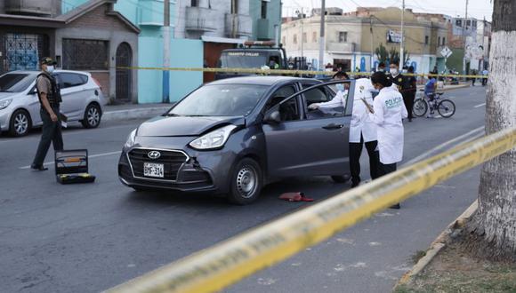 El conductor de un vehículo, identificado como Edgar Junior Zevallos Siancas, fue asesinado en el Callao. (foto: César Bueno @photo.gec)
