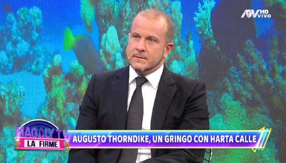 Augusto Thorndike se presentó en el programa de Magaly Medina y se refirió a su salida de "Cuarto Poder". (Foto: Captura ATV)