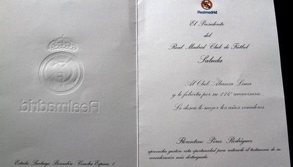 Real Madrid saludó a Alianza Lima por sus 114 años