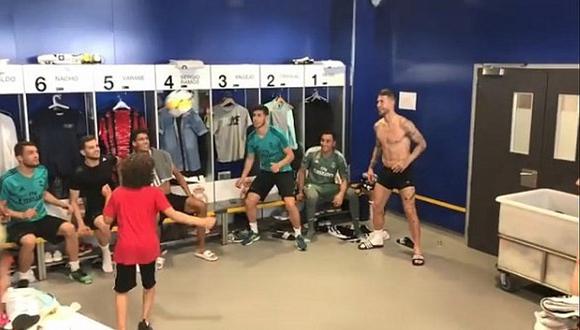 El hijo de Marcelo causó sensación en el vestuario del Real Madrid [VIDEO]