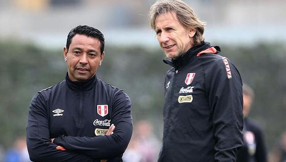 Paolo y Solano jugaron juntos en la selección. Hoy, 'Ñol' es asistente de Gareca. (Foto: FPF)
