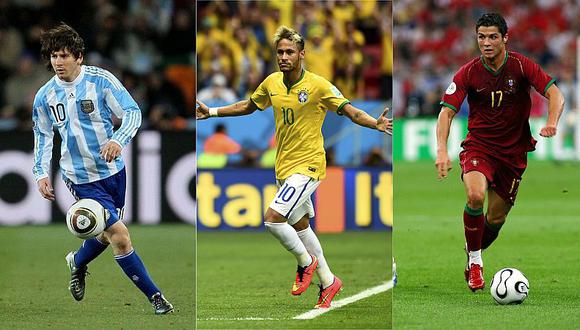 Messi, Cristiano Ronaldo o Neymar: ¿a quién le fue mejor en los mundiales?