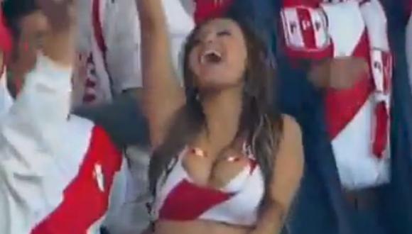 Copa América 2015: La 'novia' peruana se disculpa por mostrar sus pechos [VIDEO]