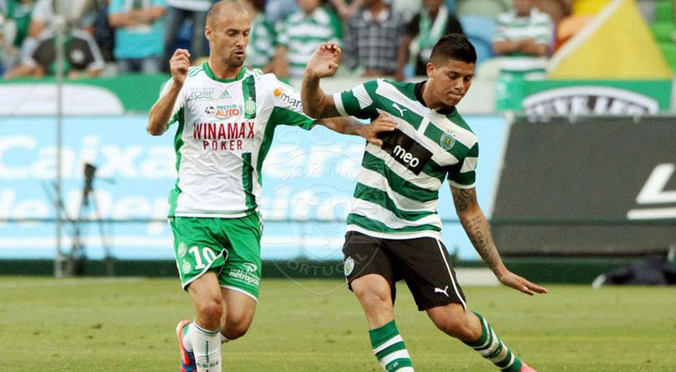 André Carrillo marcó dos tantos en victoria del Sporting Lisboa