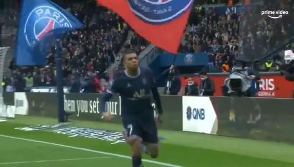 Gol de Mbappé para el 1-0 PSG vs. Bordeaux en la Ligue 1. (Foto: Captura de Amazon Primer Video)