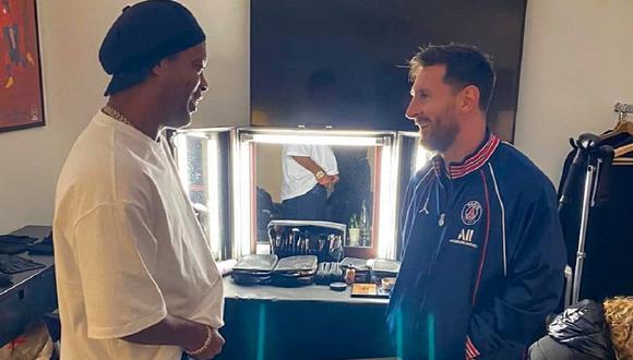 Lionel Messi y Ronaldinho se reunieron en Francia. (Foto: Instagram Ronaldinho)