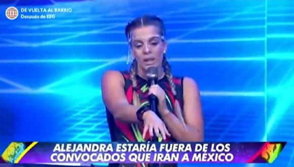 Alejandra Baigoirria llora en "Esto es guerra" al no ser considerada para viajar a México. (Foto: Captura América TV).