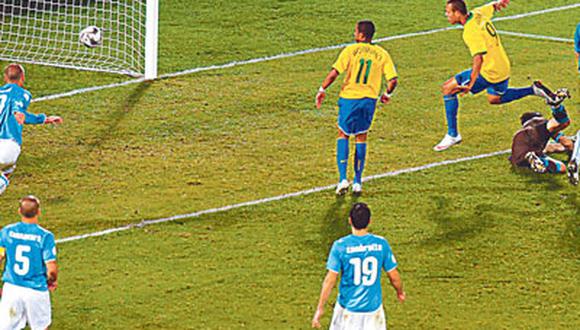 Brasil humilló a Italia, le ganó 3-0, y jugará el pase a la final de la Copa Confederaciones con Sudáfrica