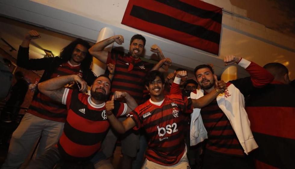 El festejo de los hinchas del Flamengo tras el título de la Copa Libertadores 2019.  (Cesar Campos / GEC)