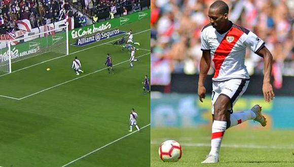 El lujo de Luis Advíncula para salir jugando ante tres jugadores del Barza
