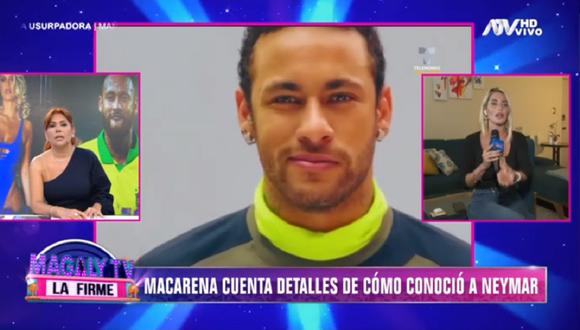 Neymar quiso encuentro con Macarena Gastaldo tras jugar contra Perú, pero no se concretó. (Foto: Captura Magaly TV: La Firme)