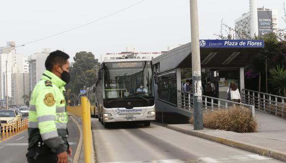 Lima Bus Internacional es la única de las cuatro concesionarias que a la fecha no suspendió sus actividades por falta de pago del subsidio en el marco de la pandemia por el coronavirus. (Foto: Lino Chipana / @photo.gec)