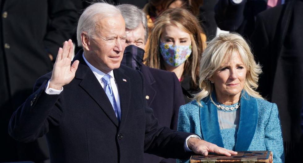 Joe Biden prestará juramento como el 46 ° presidente de los Estados Unidos en el frente oeste del Capitolio de los Estados Unidos en Washington, Estados Unidos, el 20 de enero de 2021. (REUTERS / Kevin Lamarque)
