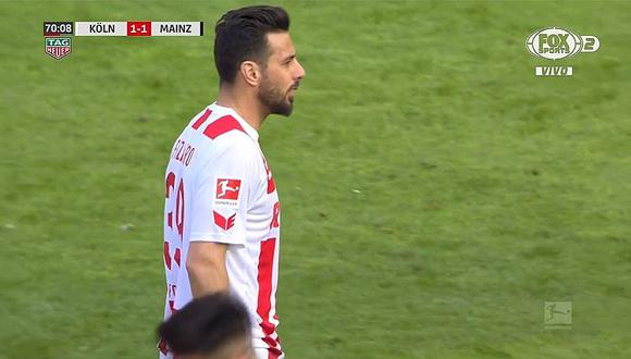 Claudio Pizarro jugó en empate de Colonia en la Bundesliga