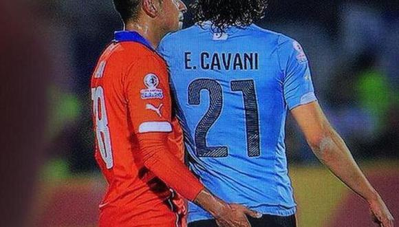 Copa América 2015: Gonzalo Jara le recordó a Edinson Cavani que su padre está en la cárcel