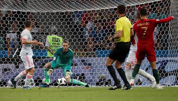 Portugal vs. España: Cristiano marca doblete tras blooper de De Gea