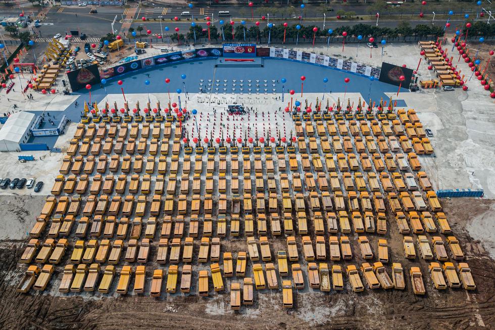 Además del estadio del Guangzhou Evergrande, en Shangai se construye el estadio del SIPG para 33 mil personas. . (Foto: STR / AFP)