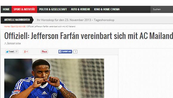 Jefferson Farfán jugaría por el Milán la próxima temporada 
