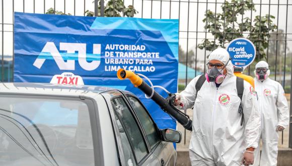 Durante Semana Santa los taxistas podrán desinfectar gratuitamente sus vehículos en 4 distritos. (Foto: ATU)