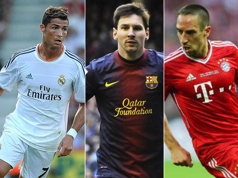 Balón de Oro: Cristiano Ronaldo y Frank Ribery pueden destronar hoy a Lionel Messi