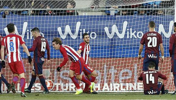 Atlético de Madrid supera al Eibar con goles de Saúl y Griezmann [VIDEO]